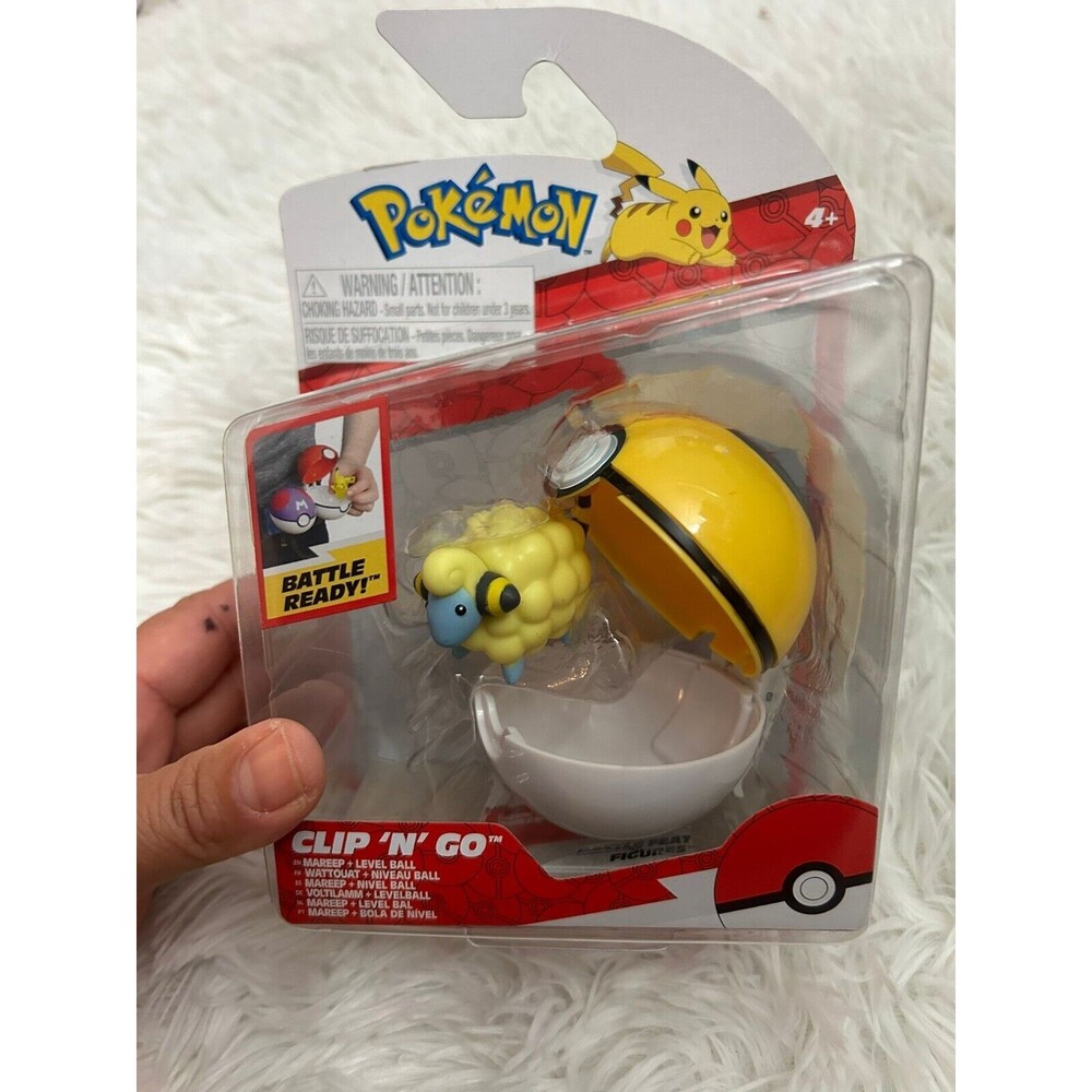 Pokemon Mareep + Level Ball Clip ‘N’ Go Toy Collectible Toy